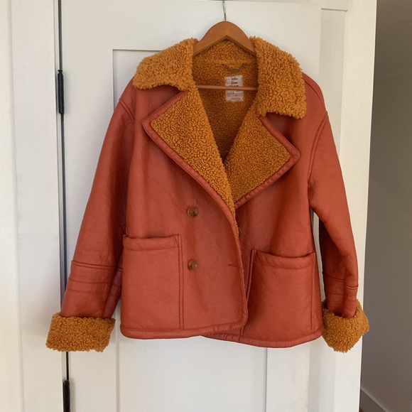 Free People We The Free Kaja Bonded Vegan Jacket Shearling - Picture 3 of 6